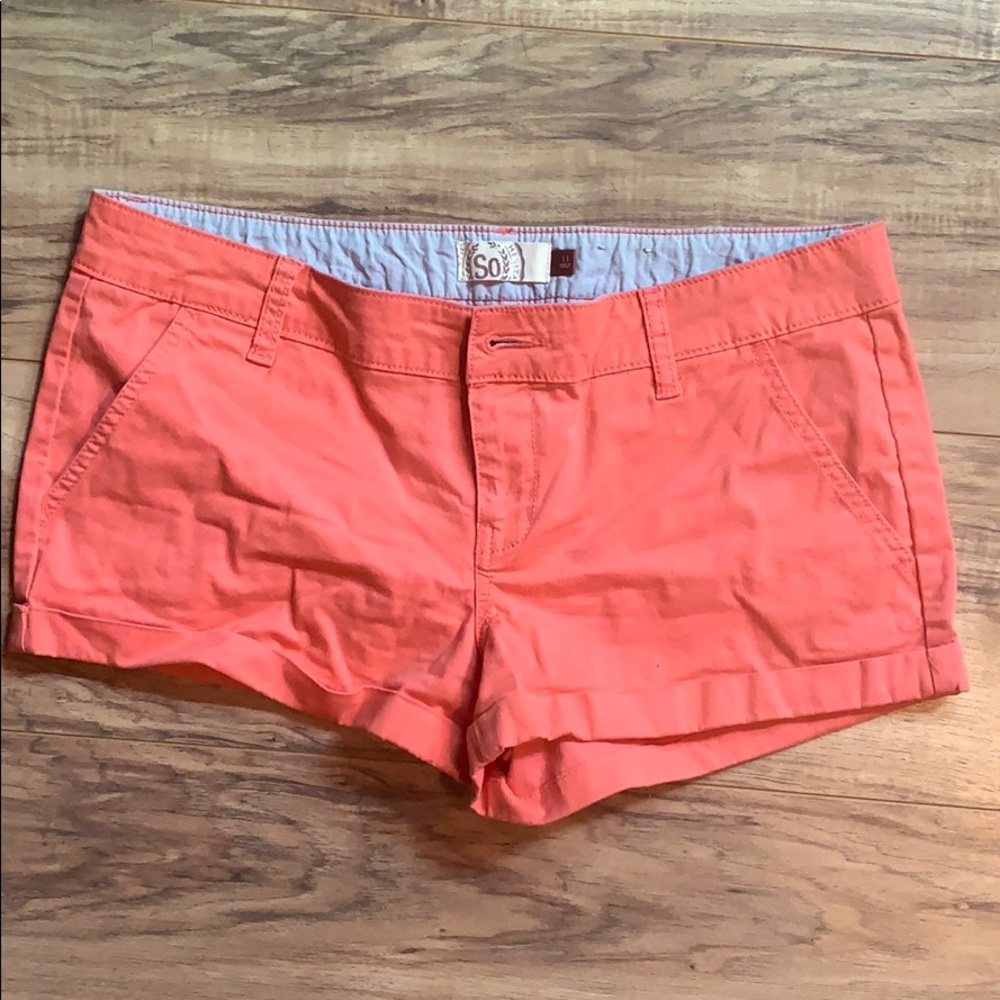 Salmon colored shorts